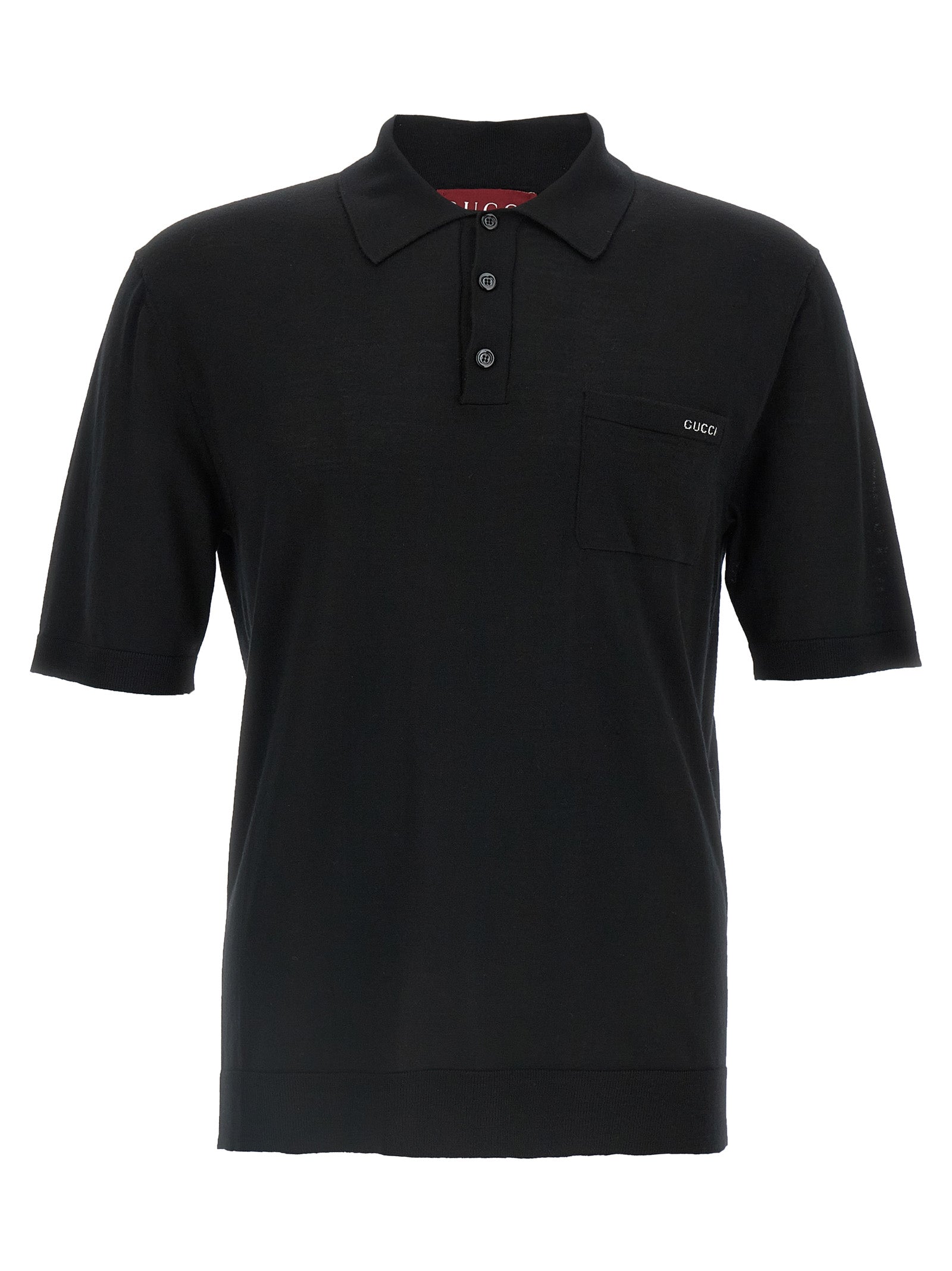 Gucci Black Wool Polo Men's Shirt