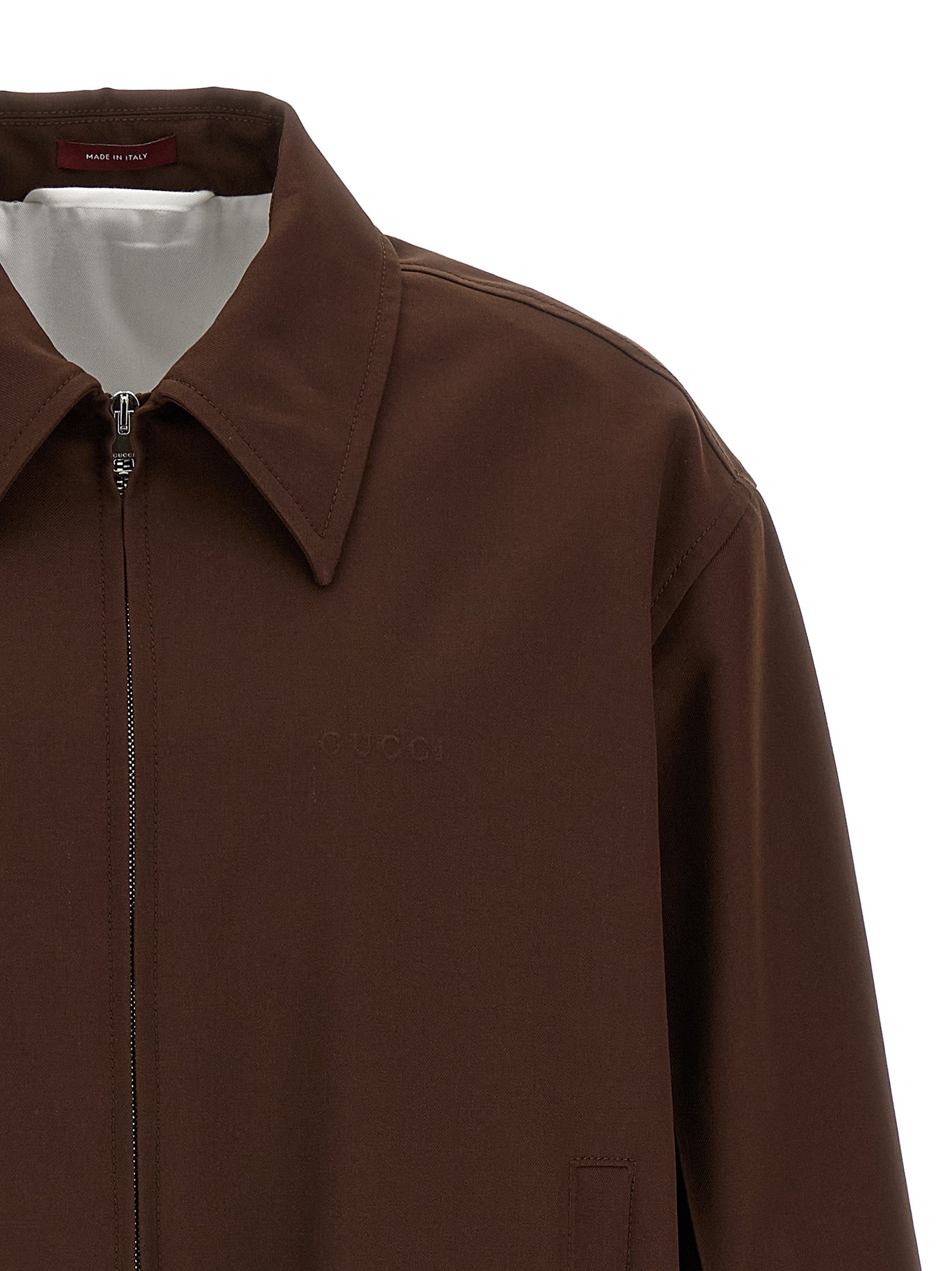 Gucci Brown Wool Full-Length Men's Jacket