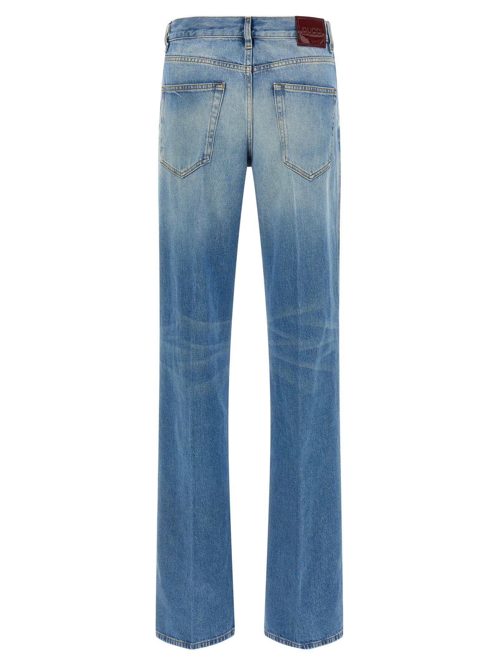 Gucci Blue Cotton Flared Women's Jeans