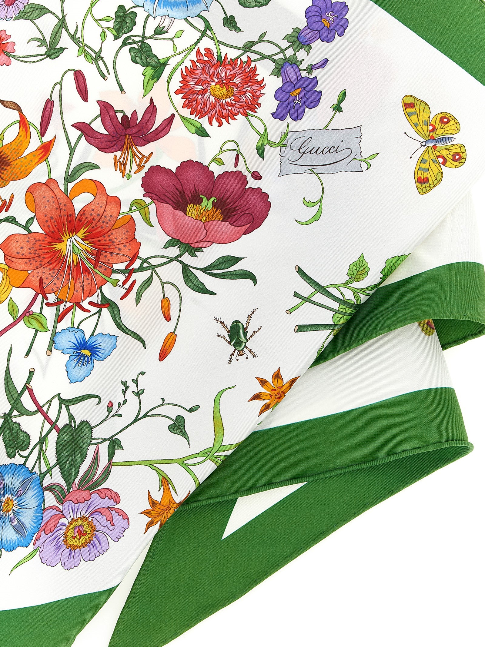 Gucci White Silk Women's Foulard