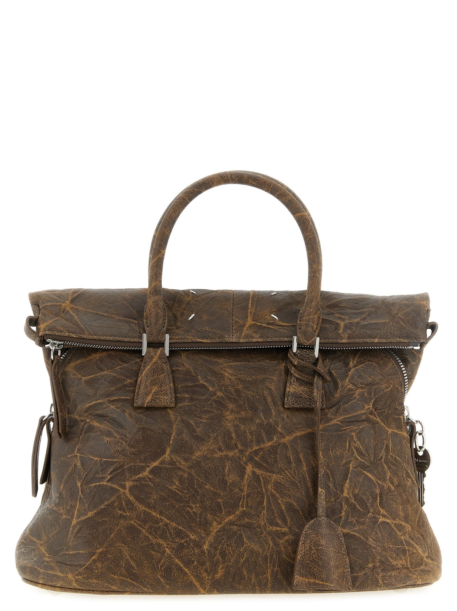 Maison Margiela Brown Goatskin Shoulder Women's Bag