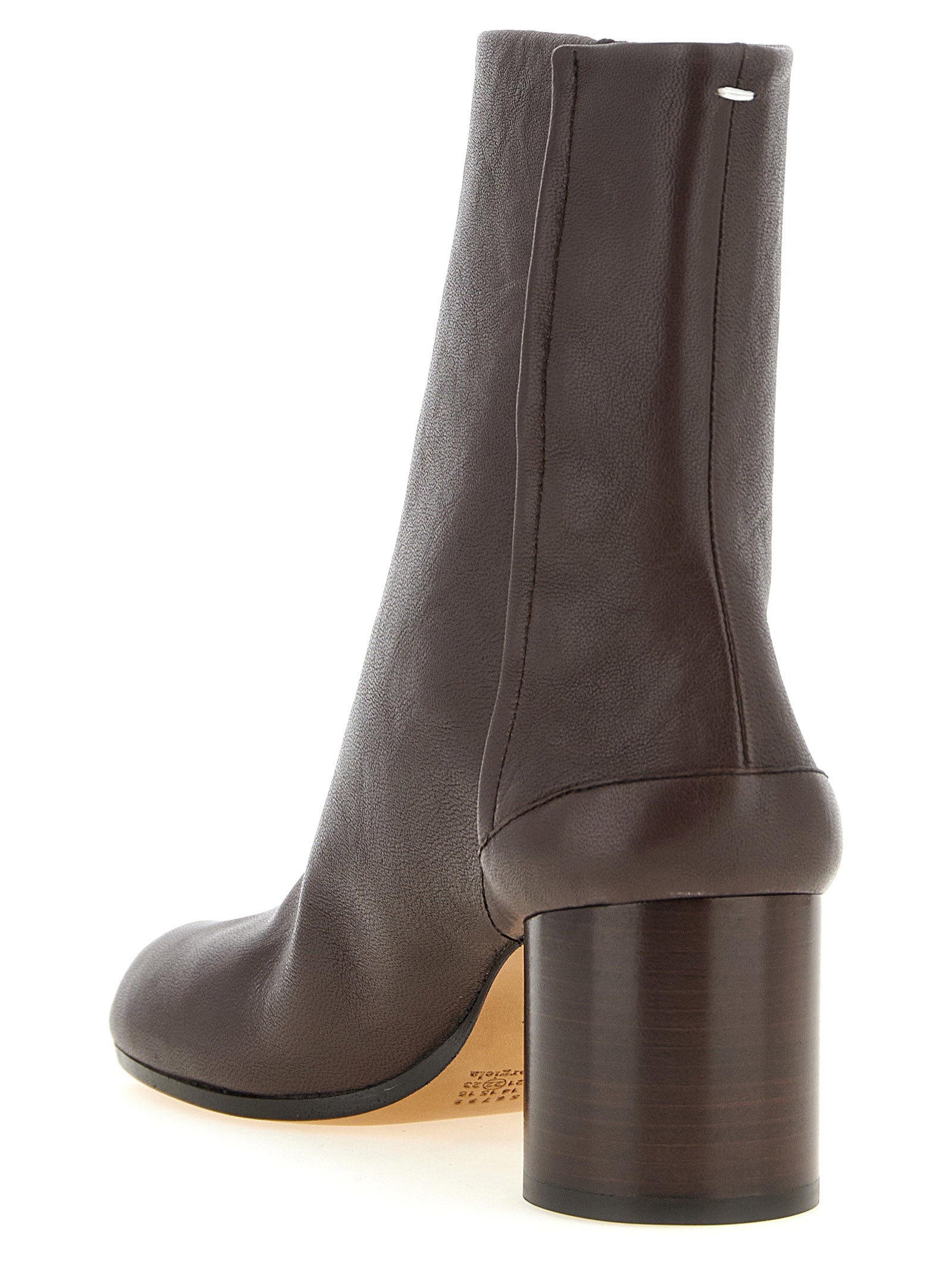Maison Margiela Brown Lamb Leather Ankle Women's Boots