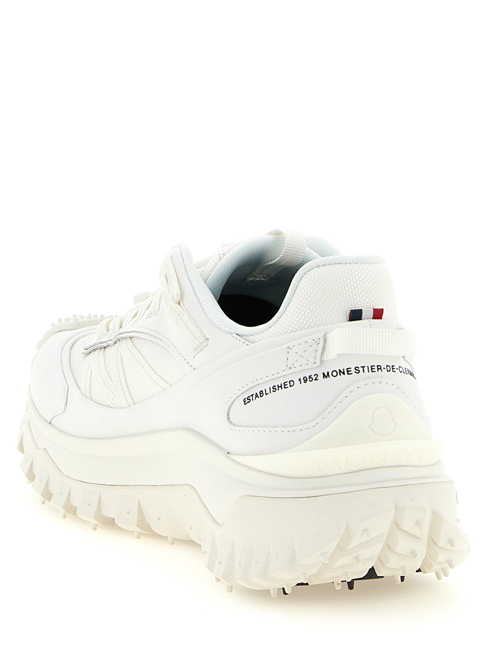 Moncler White Leather Athletic Men's Sneakers