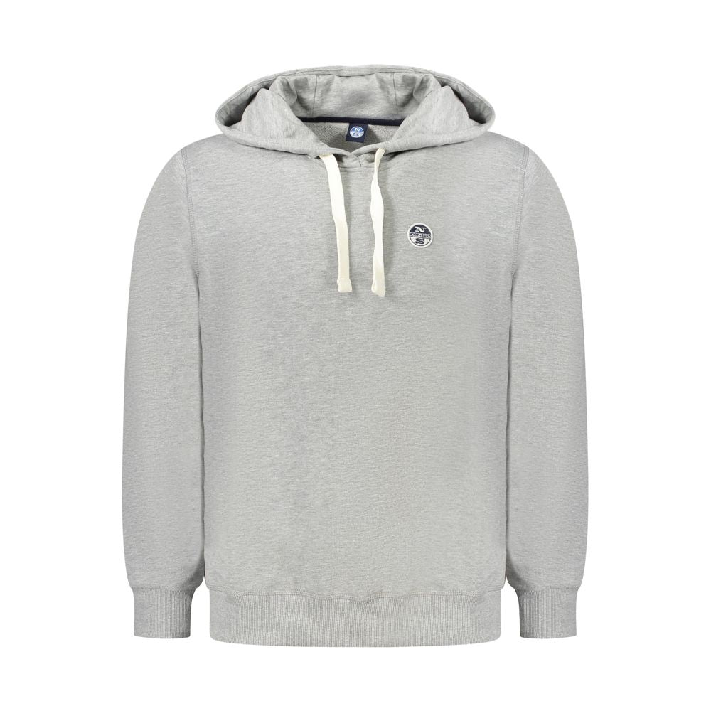 North Sails Gray Cotton Mens Sweater Men's Hoodie