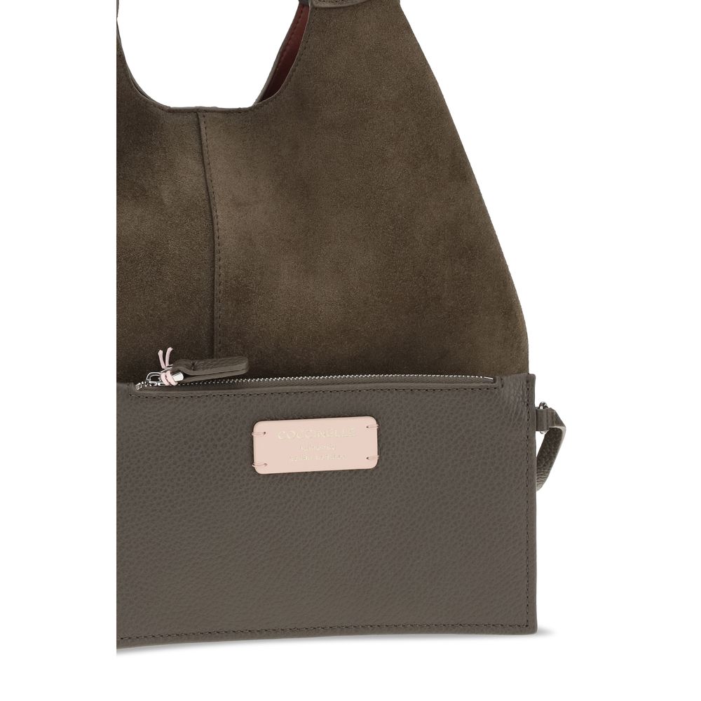 Coccinelle Brown Calf Leather Bos Taurus Shoulder Women's Bag