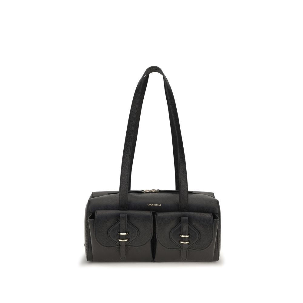 Coccinelle Black Calf Leather Bos Taurus Shoulder Women's Bag