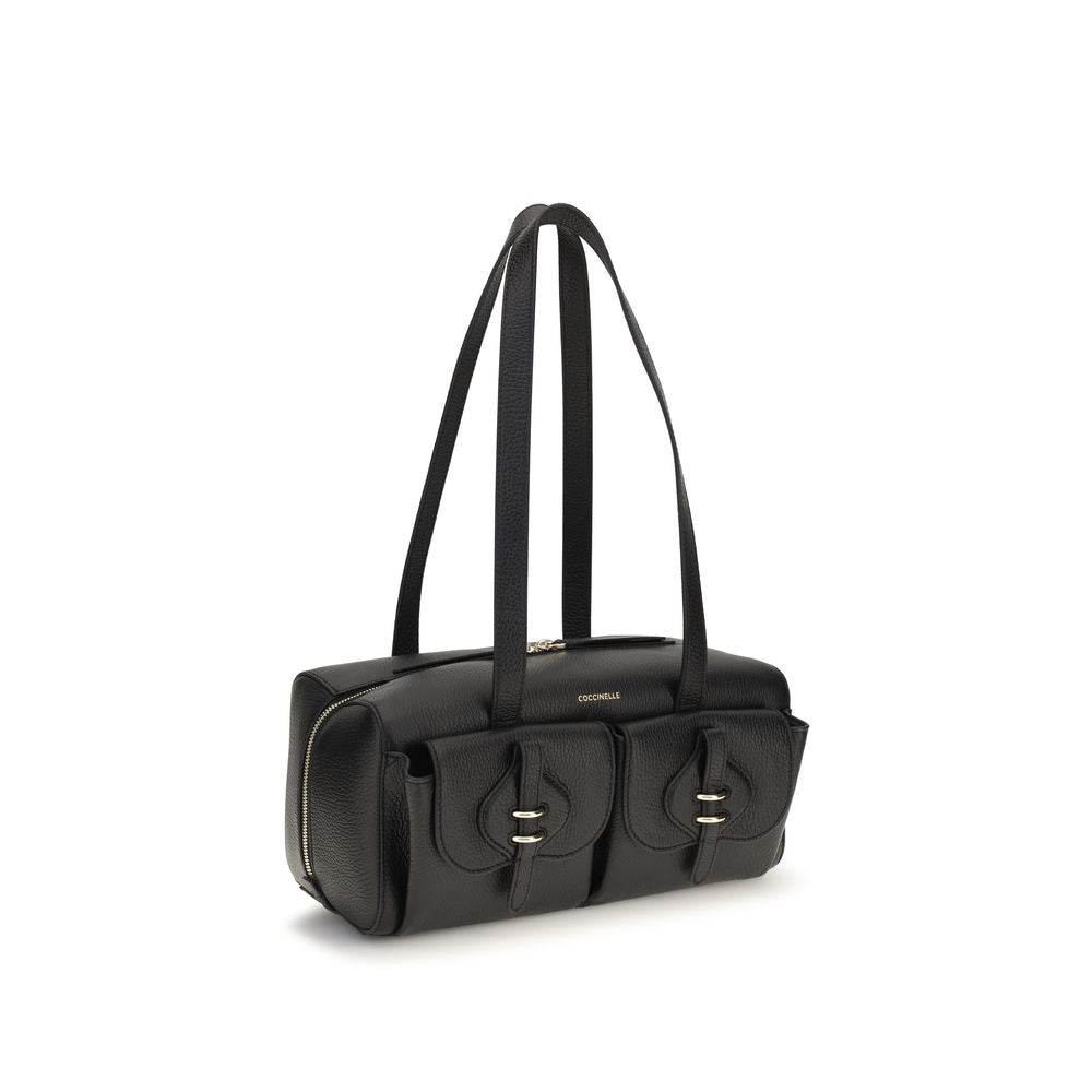 Coccinelle Black Calf Leather Bos Taurus Shoulder Women's Bag