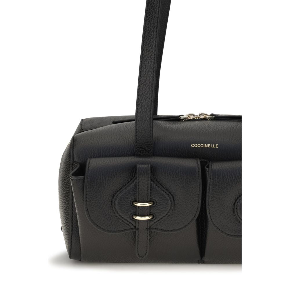 Coccinelle Black Calf Leather Bos Taurus Shoulder Women's Bag