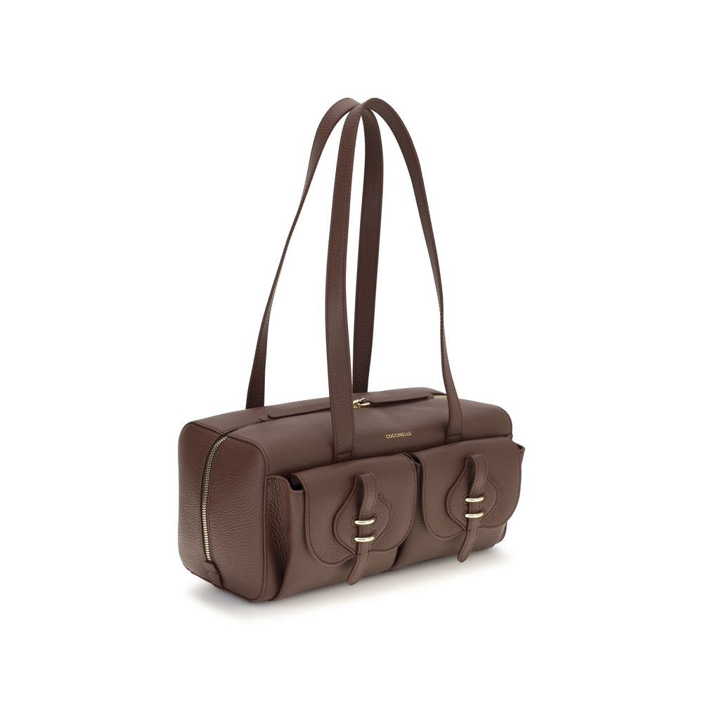 Coccinelle Brown Calf Leather Bos Taurus Shoulder Women's Bag