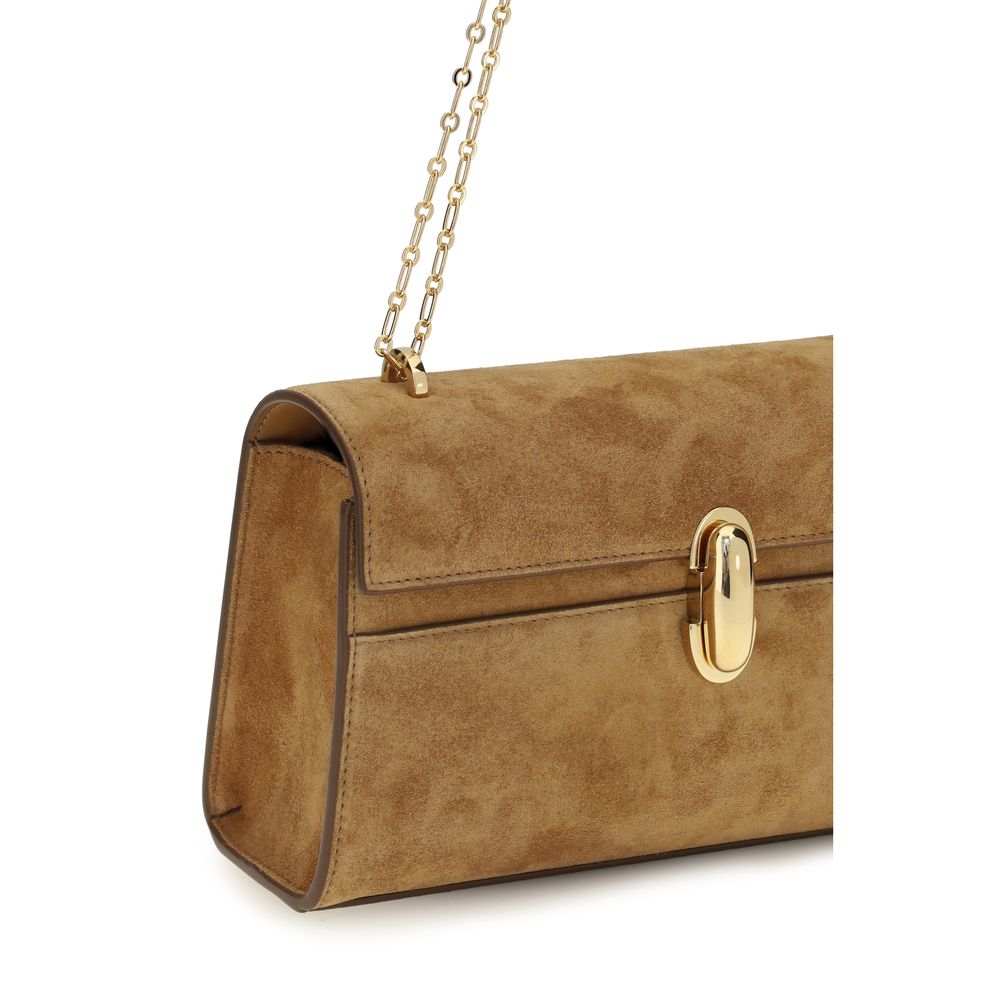 Savette Beige Calf Leather Bos Taurus Shoulder Women's Bag