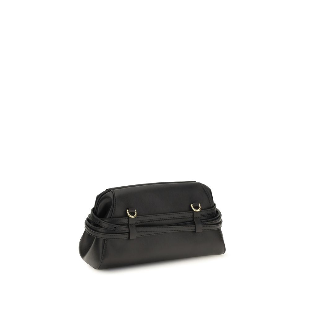 Moschino Black Goatskin Shoulder Women's Bag