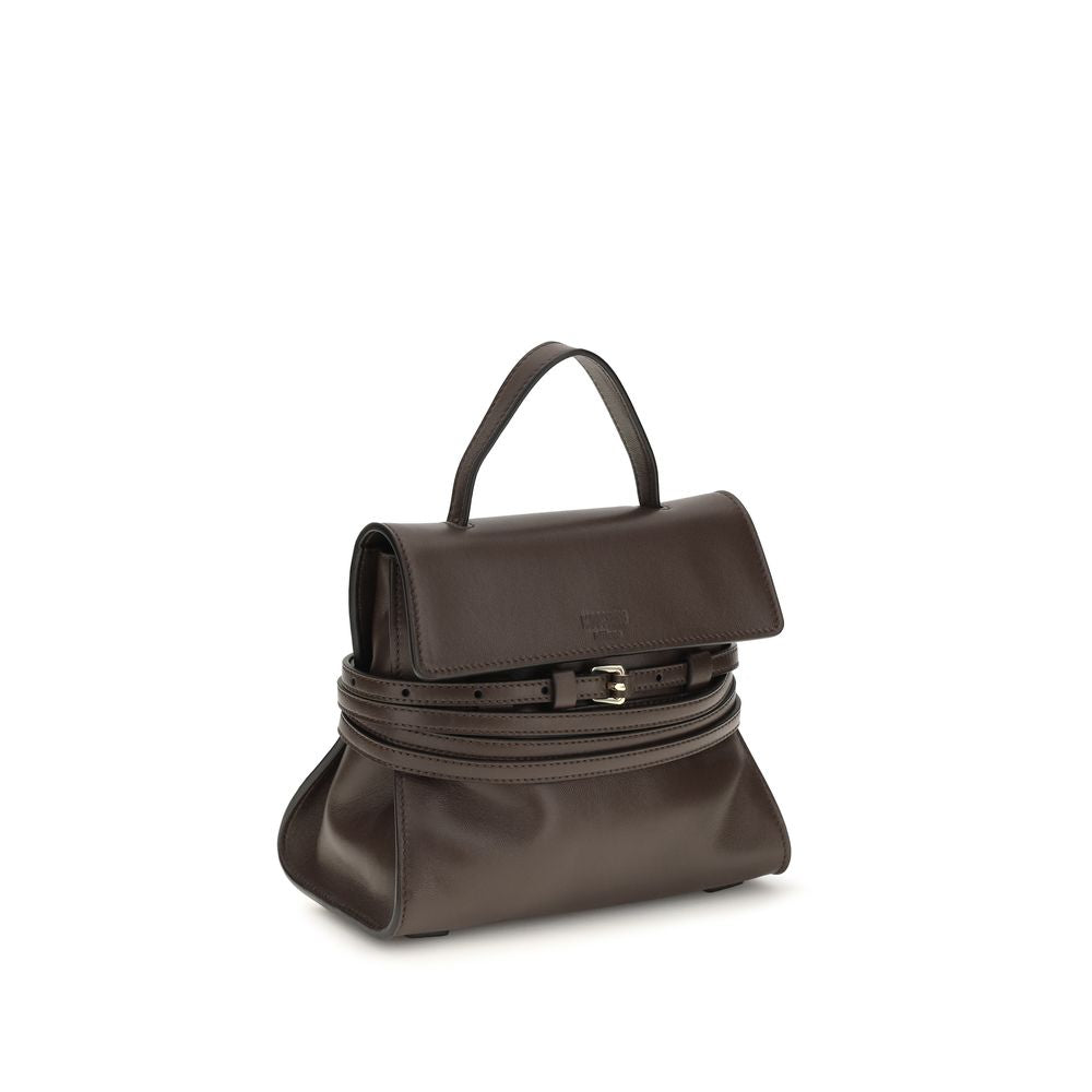 Moschino Brown Goatskin Shoulder Women's Bag