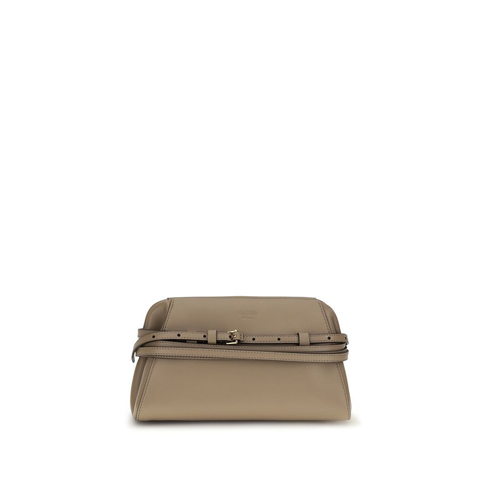Moschino Beige Goatskin Shoulder Women's Bag