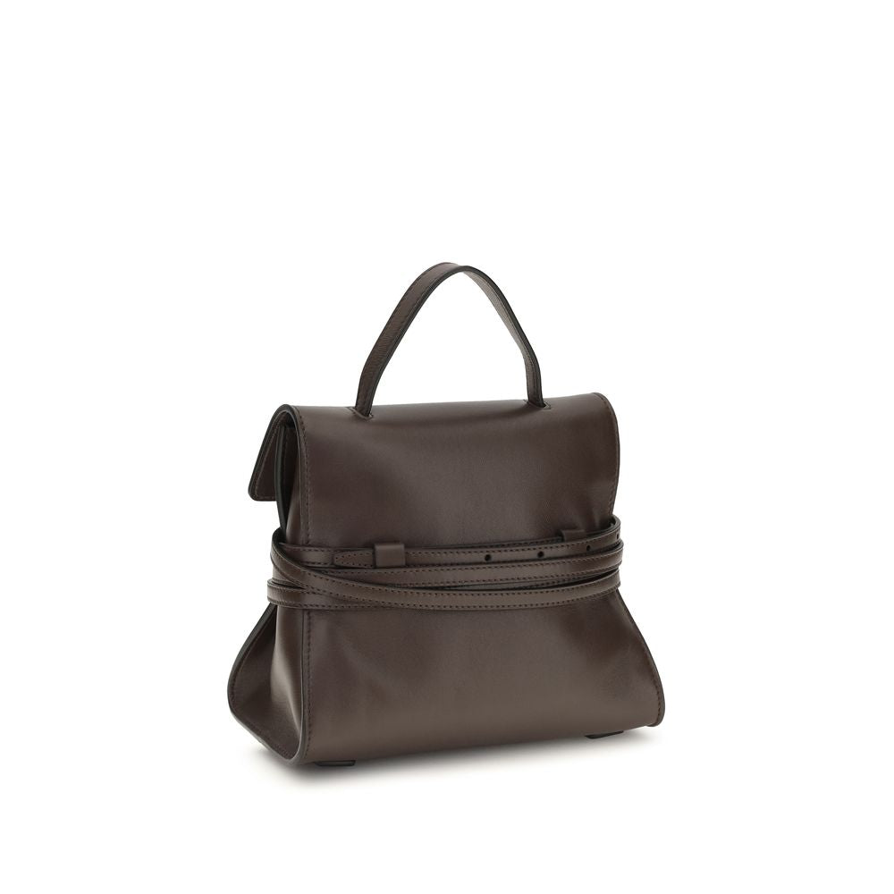 Moschino Brown Goatskin Shoulder Women's Bag
