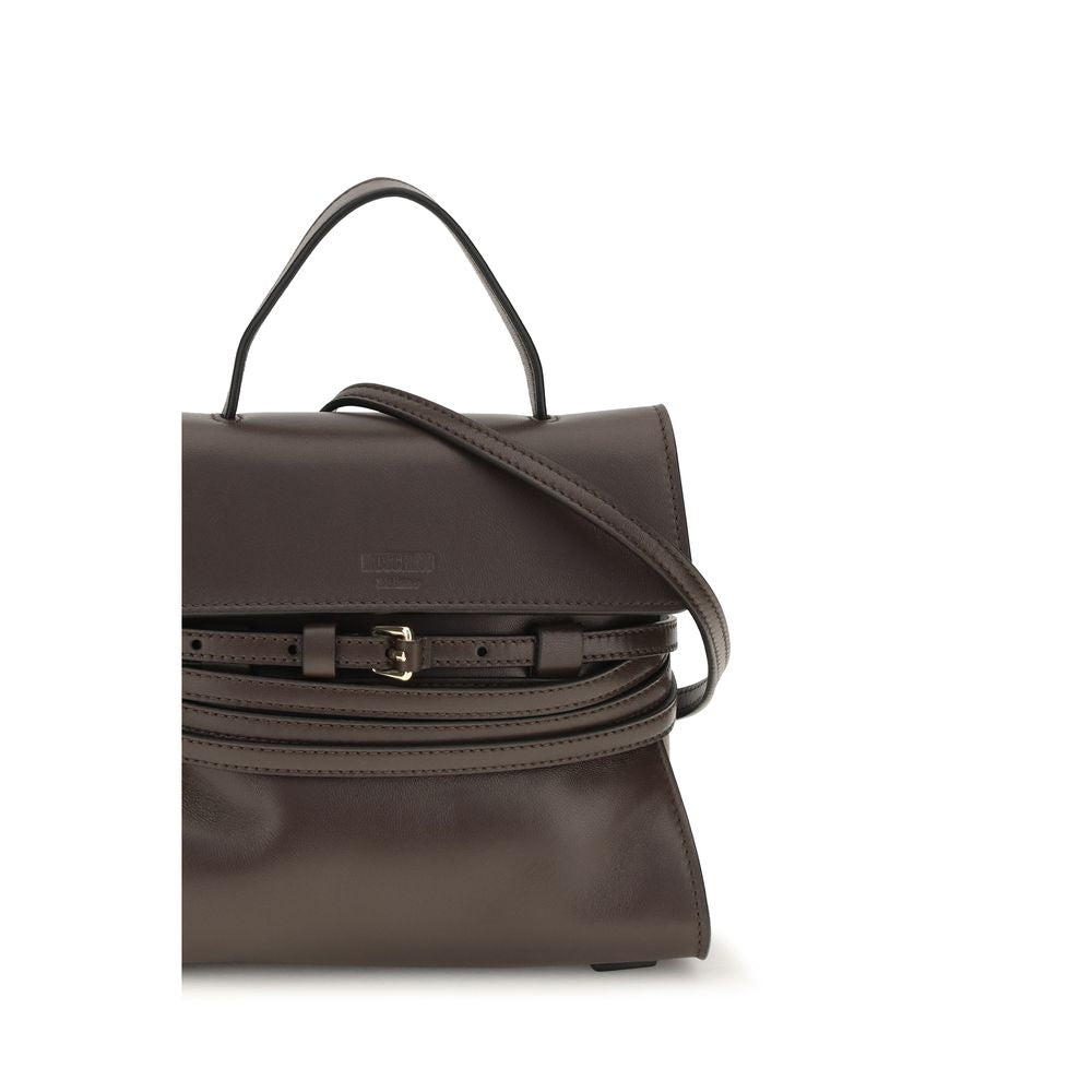Moschino Brown Goatskin Shoulder Women's Bag