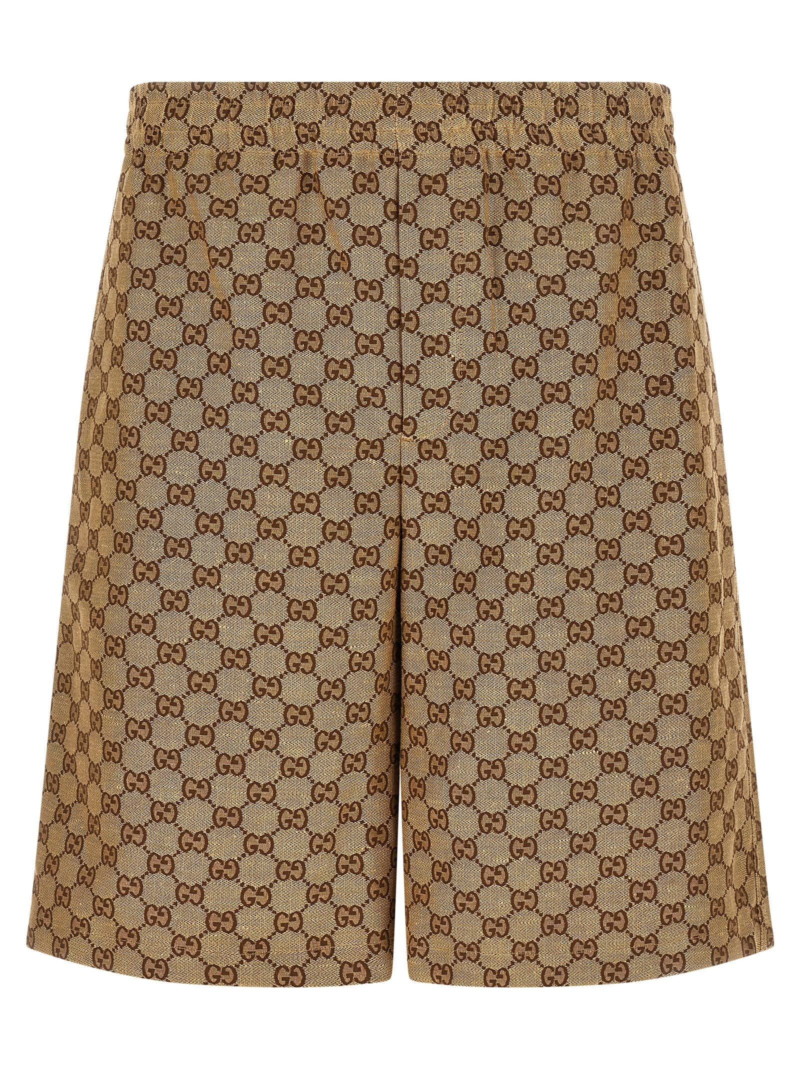 Gucci Beige Linen Bermuda Men's Shorts