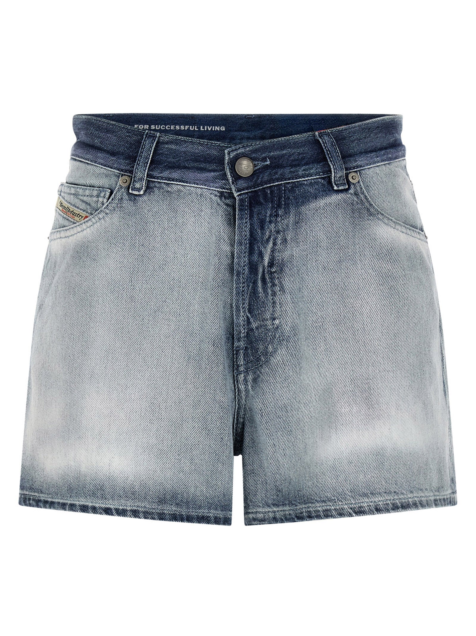Diesel Blue Cotton Bermuda Women's Shorts