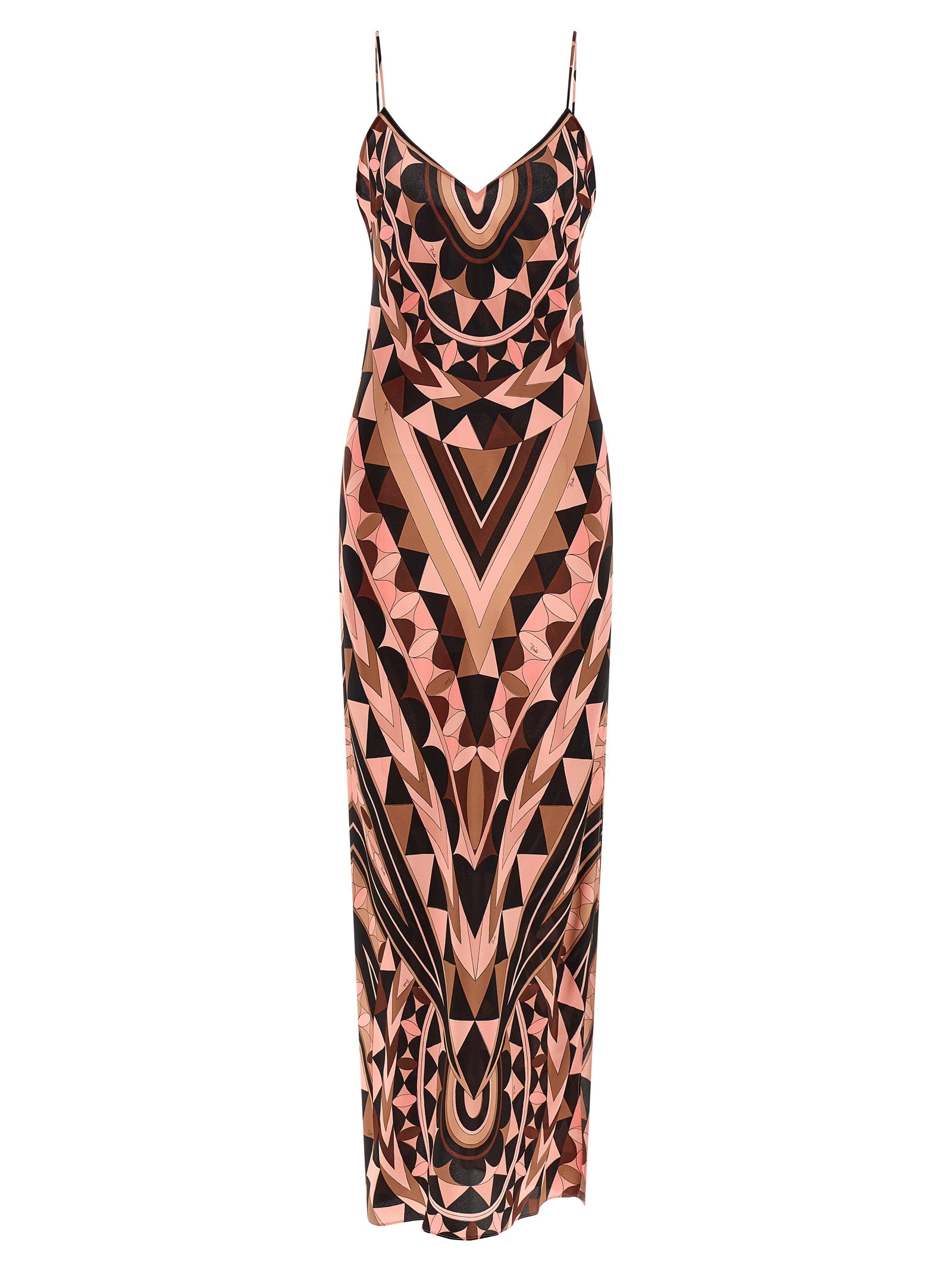 Emilio Pucci Multicolor Silk Long Women's Dress