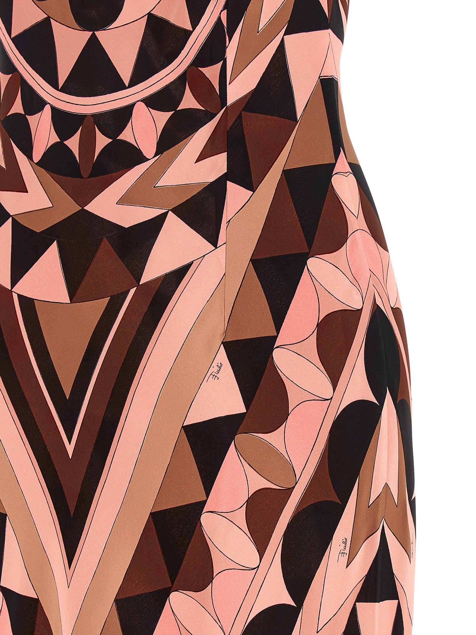 Emilio Pucci Multicolor Silk Long Women's Dress