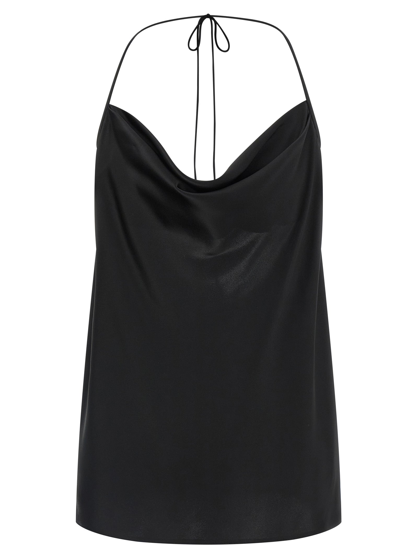 Valentino Garavani Black Silk Tank Women's Tops