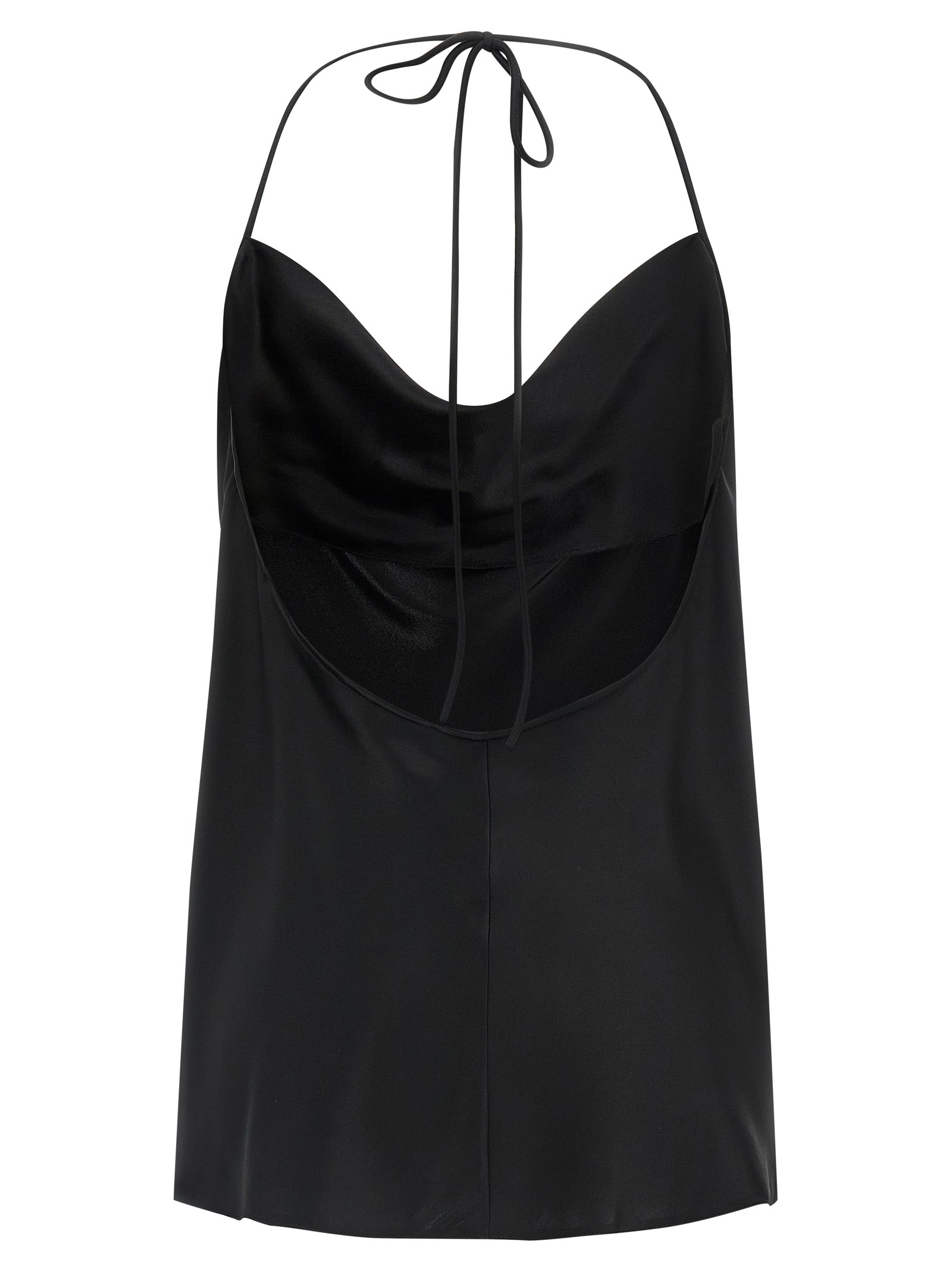 Valentino Garavani Black Silk Tank Women's Tops