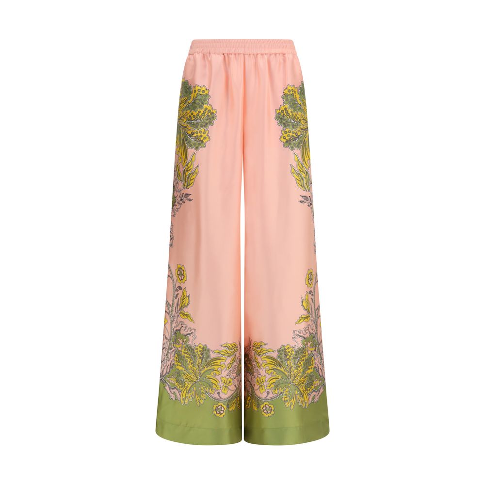 La Double J Multicolor Silk Casual Women's Pants