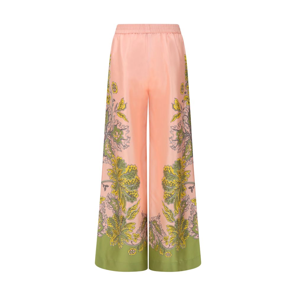 La Double J Multicolor Silk Casual Women's Pants