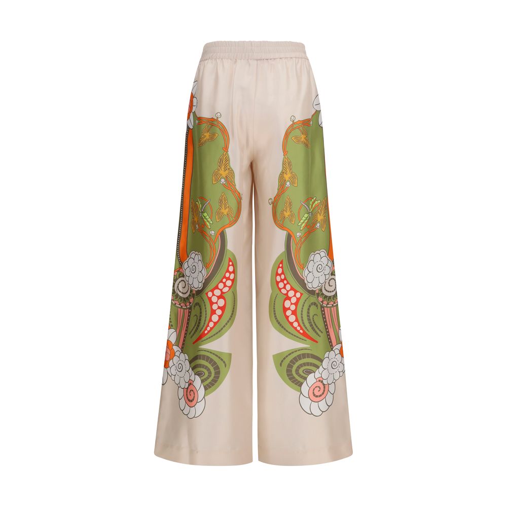 La Double J Multicolor Silk Casual Women's Pants