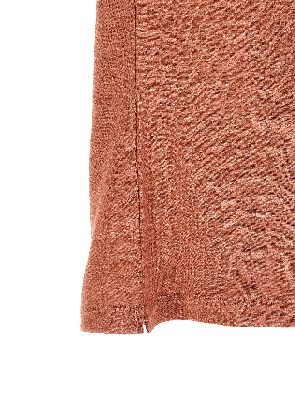 Brunello Cucinelli Orange Linen Polo Men's Shirt