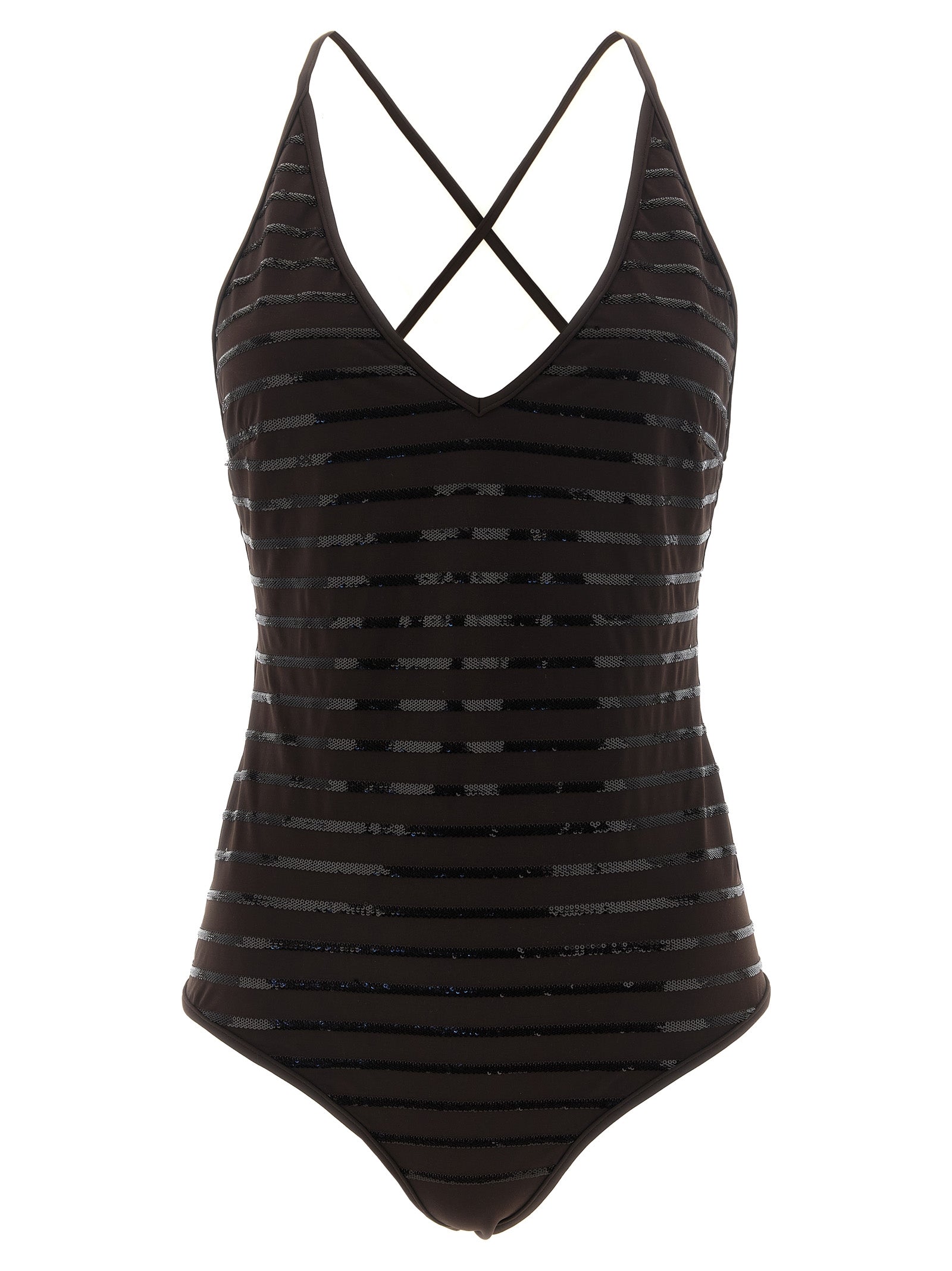 Brunello Cucinelli Brown Polyamide One-Piece Women's Swimsuit
