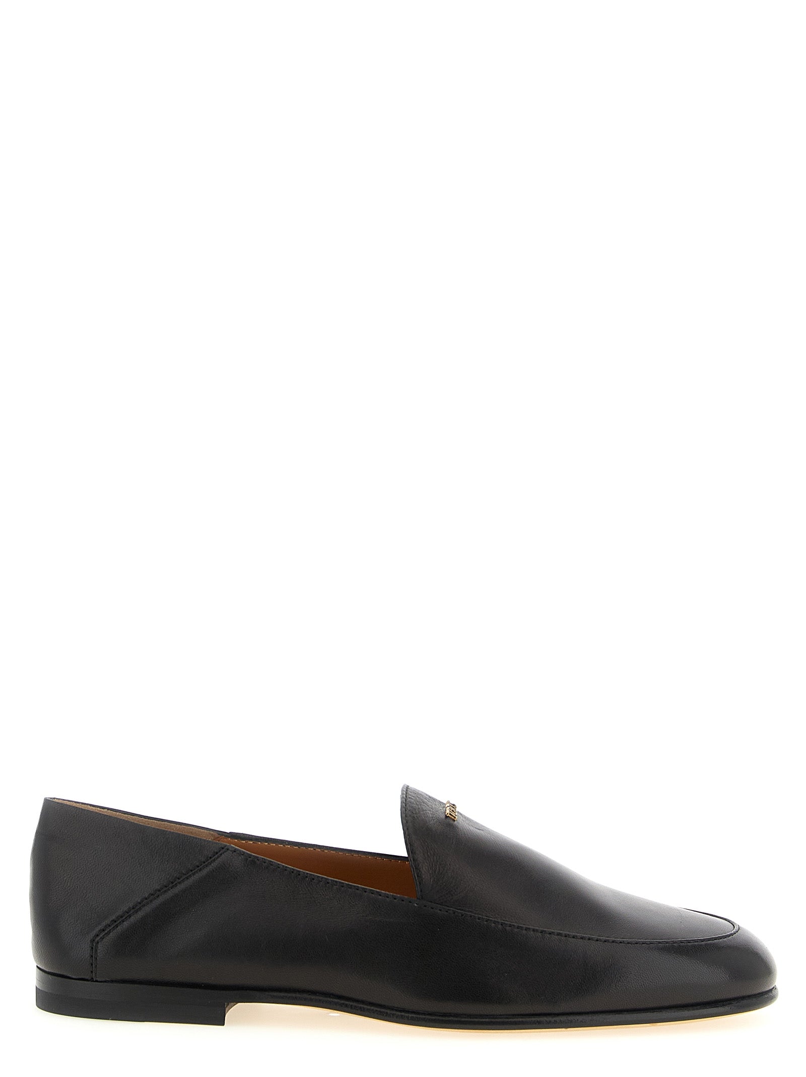 Tod's Black Lamb Leather Slip-On Women's Loafers
