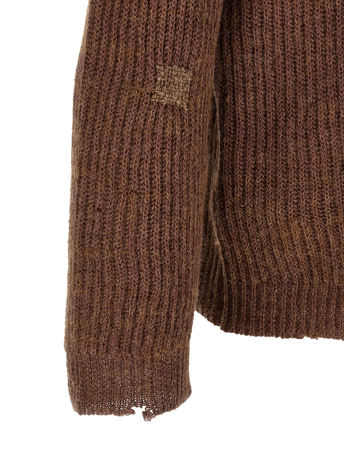 Maison Margiela Brown Linen Men's Cardigan