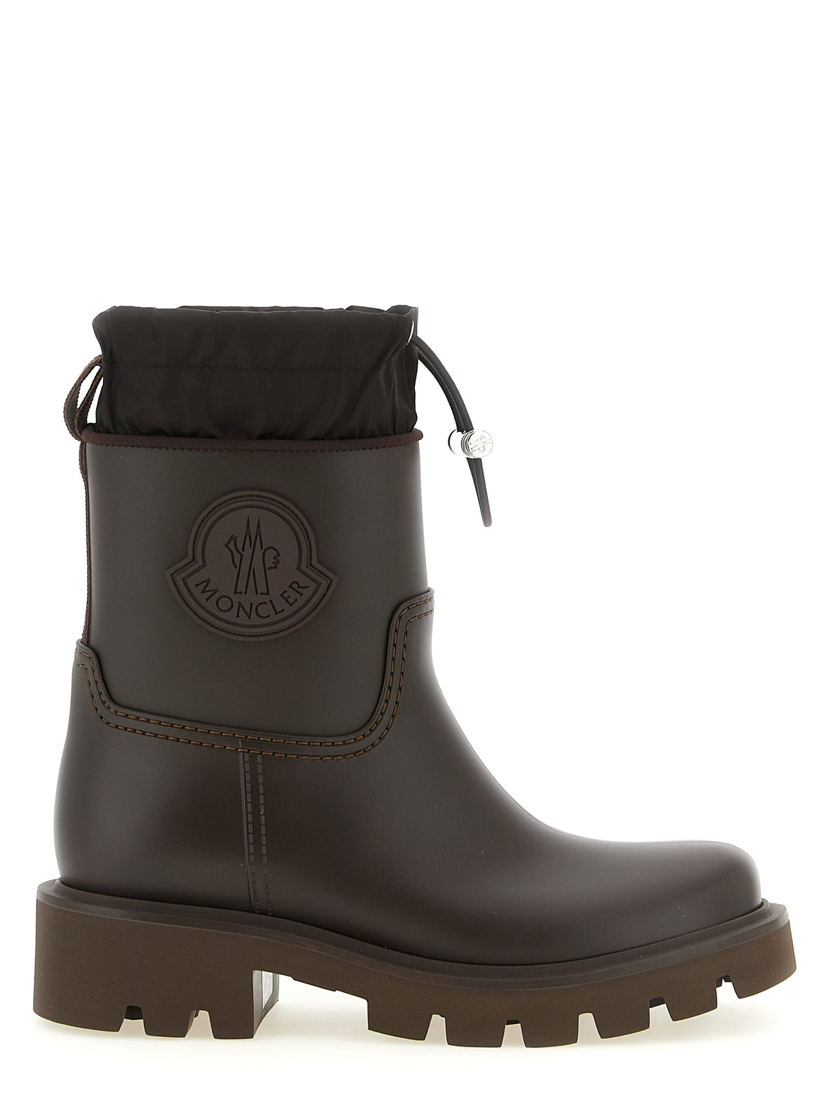 Moncler Brown Pvc Ankle Women's Boots