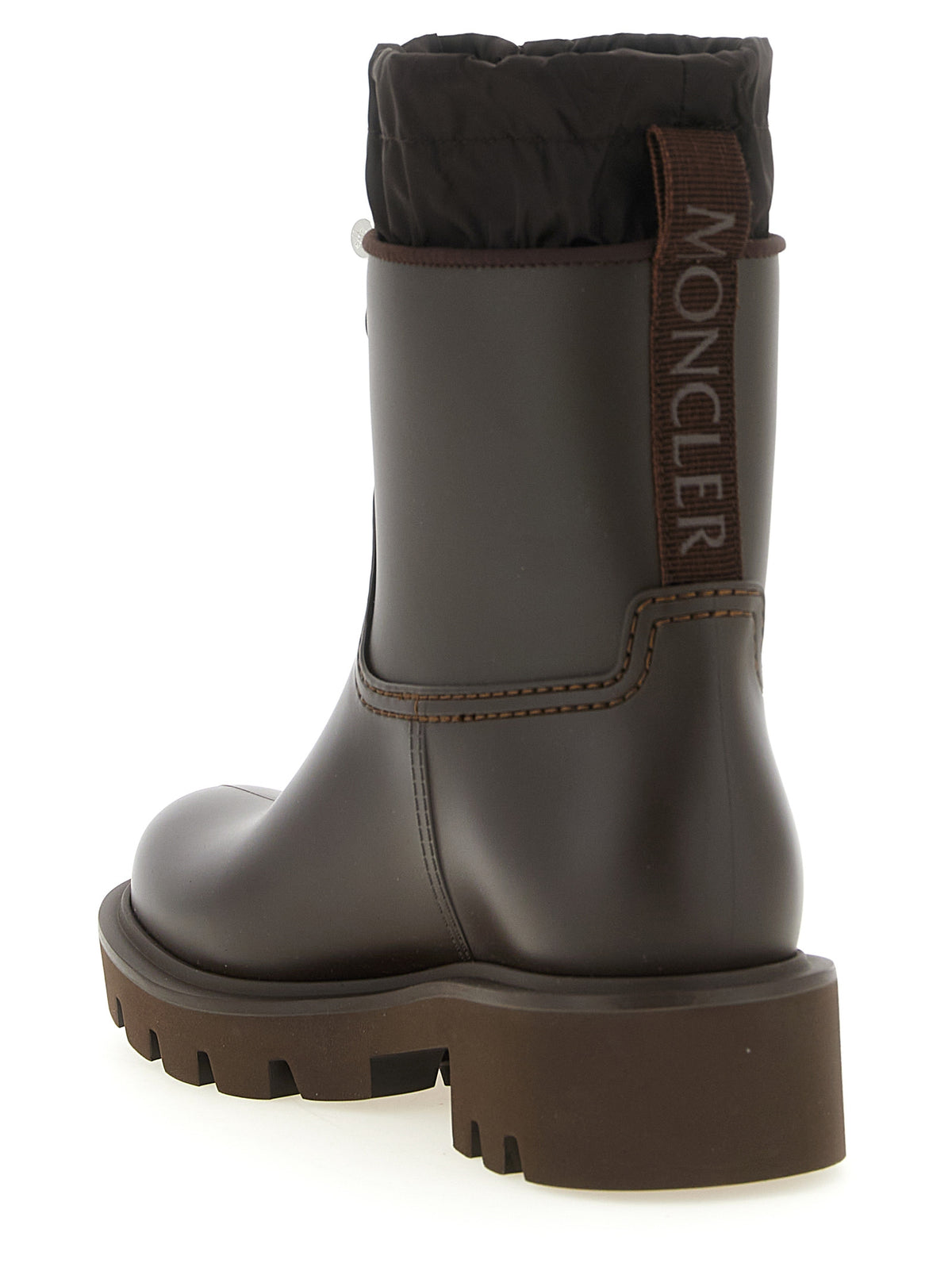 Moncler Brown Pvc Ankle Women's Boots