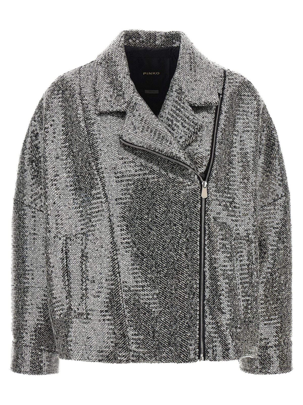 PINKO Silver Polyester Women's Bomber
