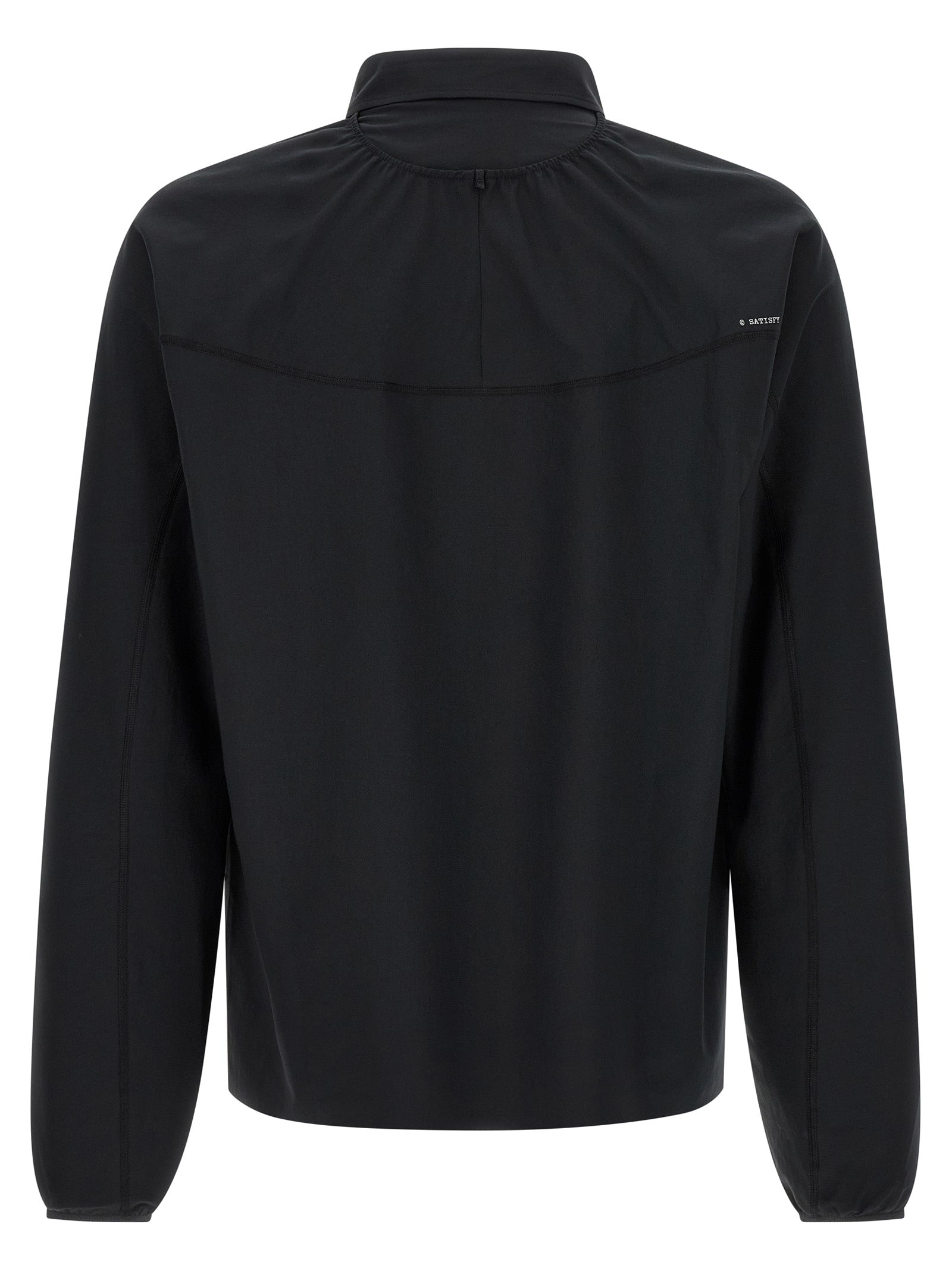 SATISFY Black Polyester Men's Blouse