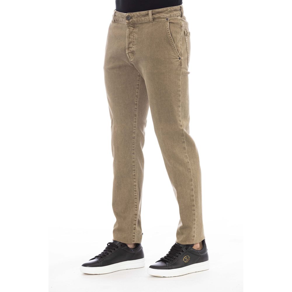 Peserico Green Cotton Men Men's Pant