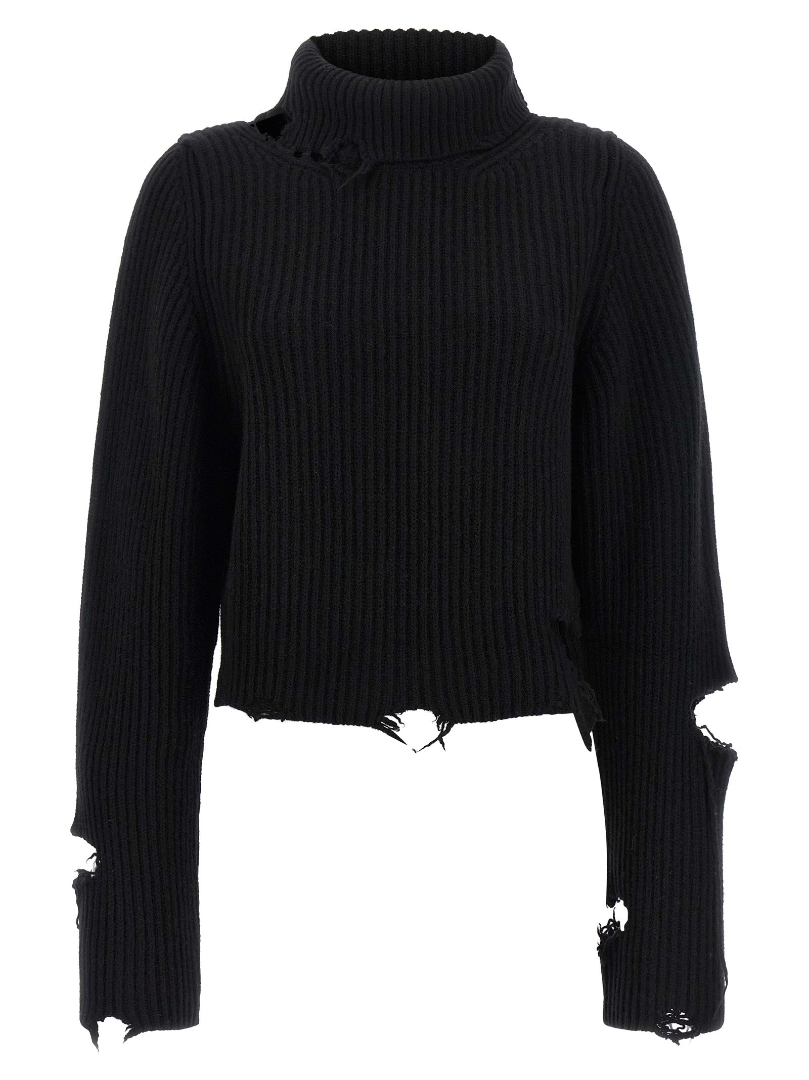 Haikure Black Merino Wool Women's Cardigan