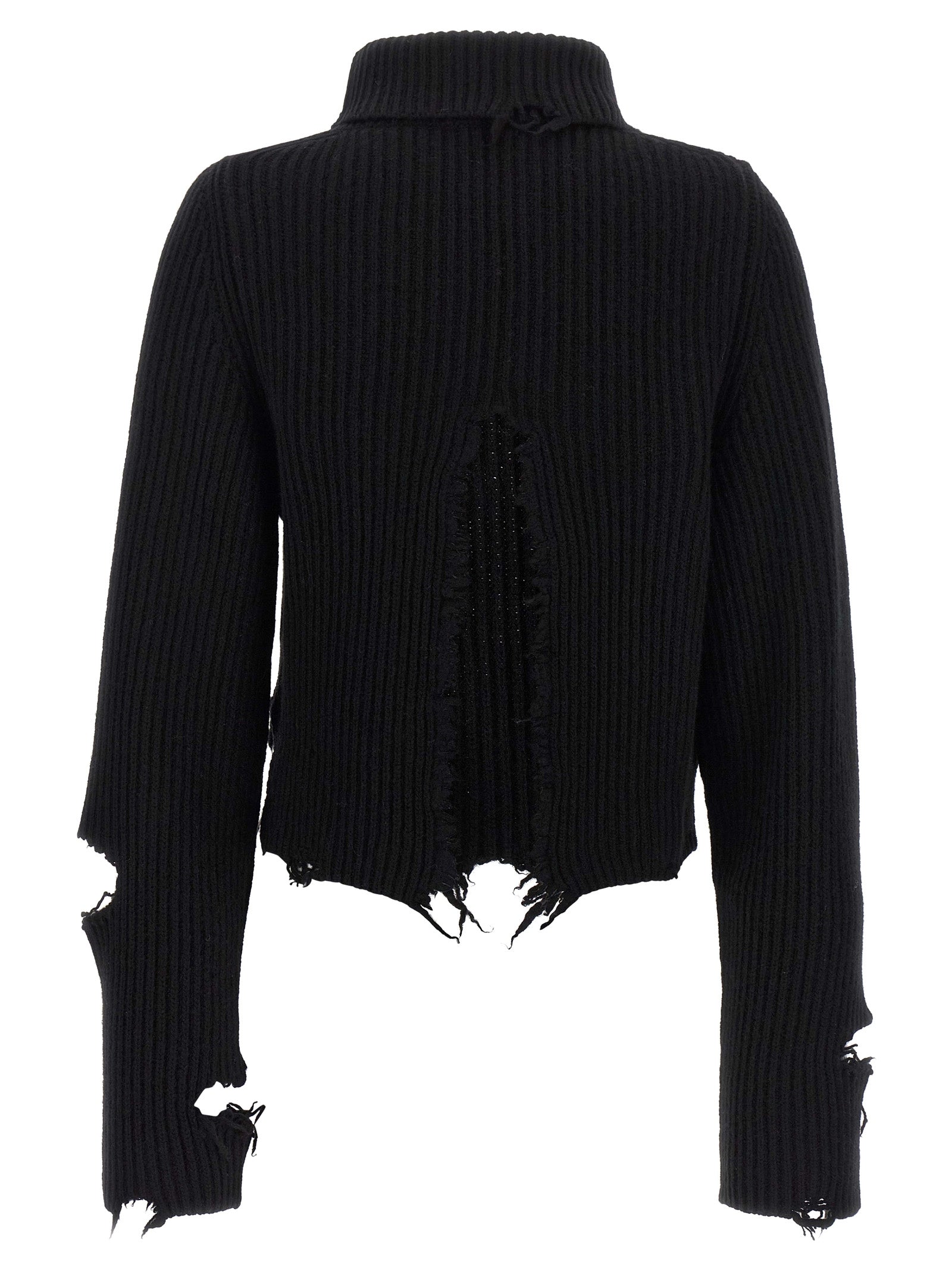 Haikure Black Merino Wool Women's Cardigan