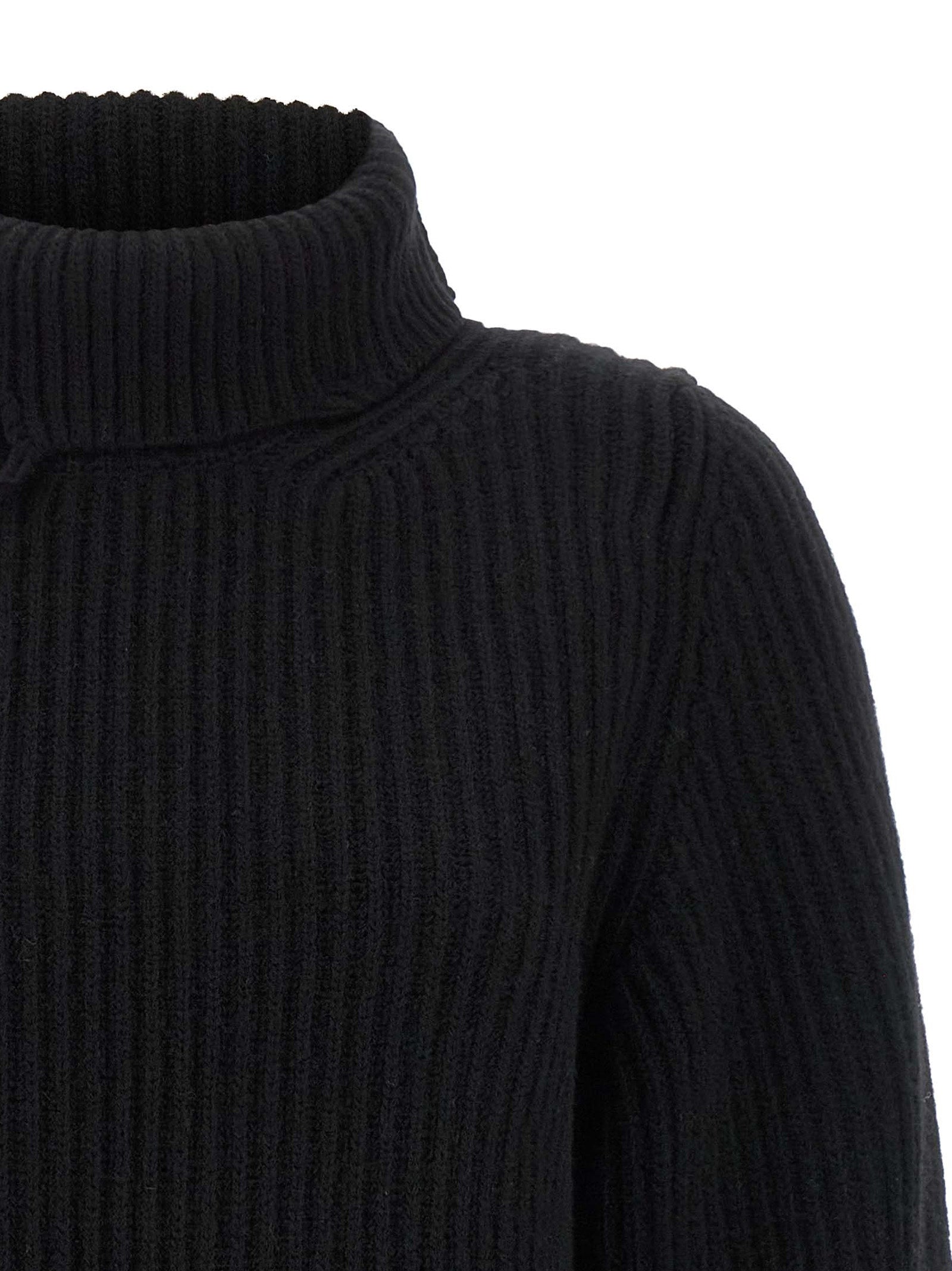 Haikure Black Merino Wool Women's Cardigan