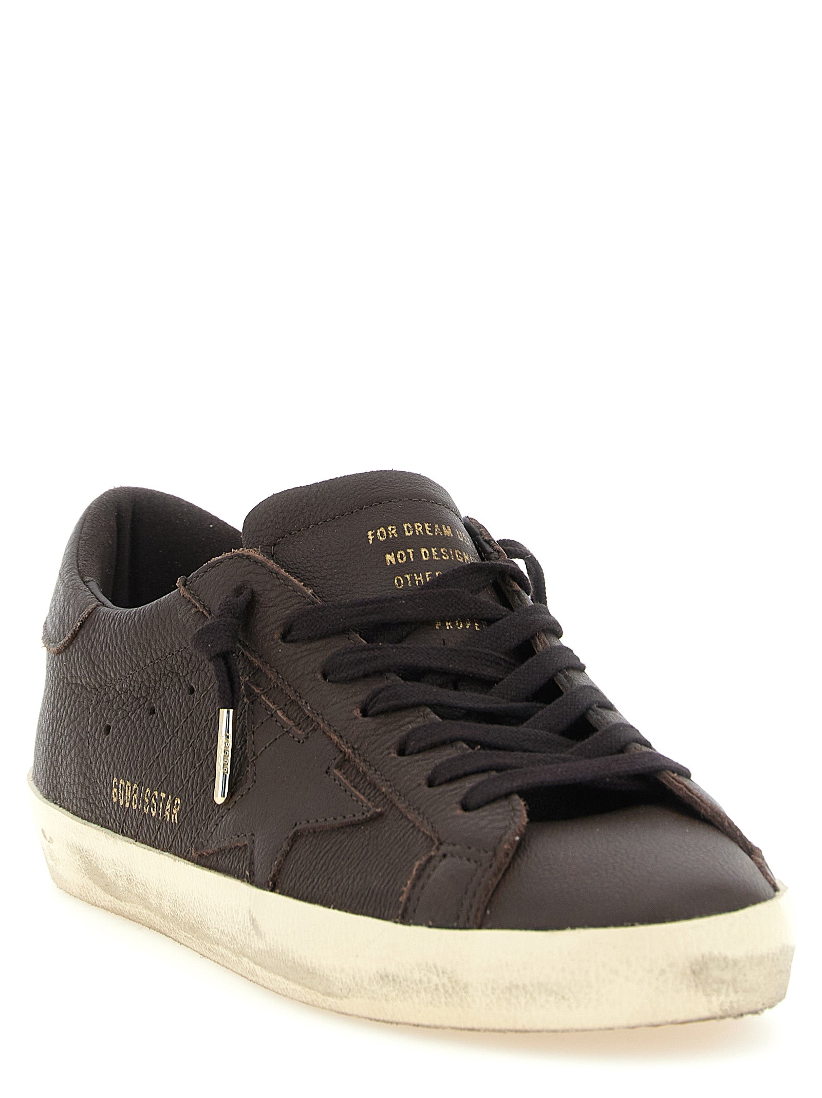 Golden Goose Brown Cowhide Low Top Men's Sneakers