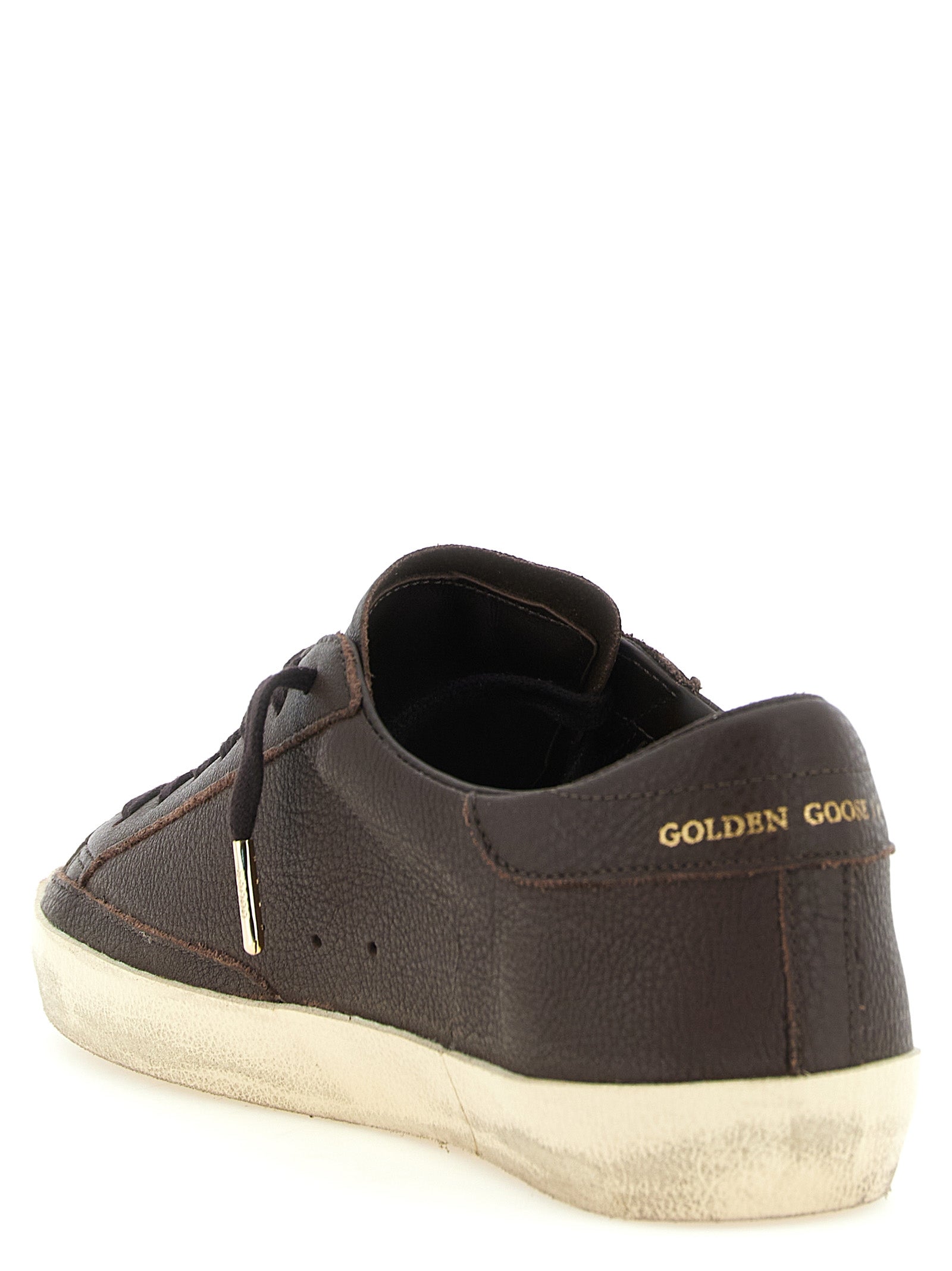 Golden Goose Brown Cowhide Low Top Men's Sneakers