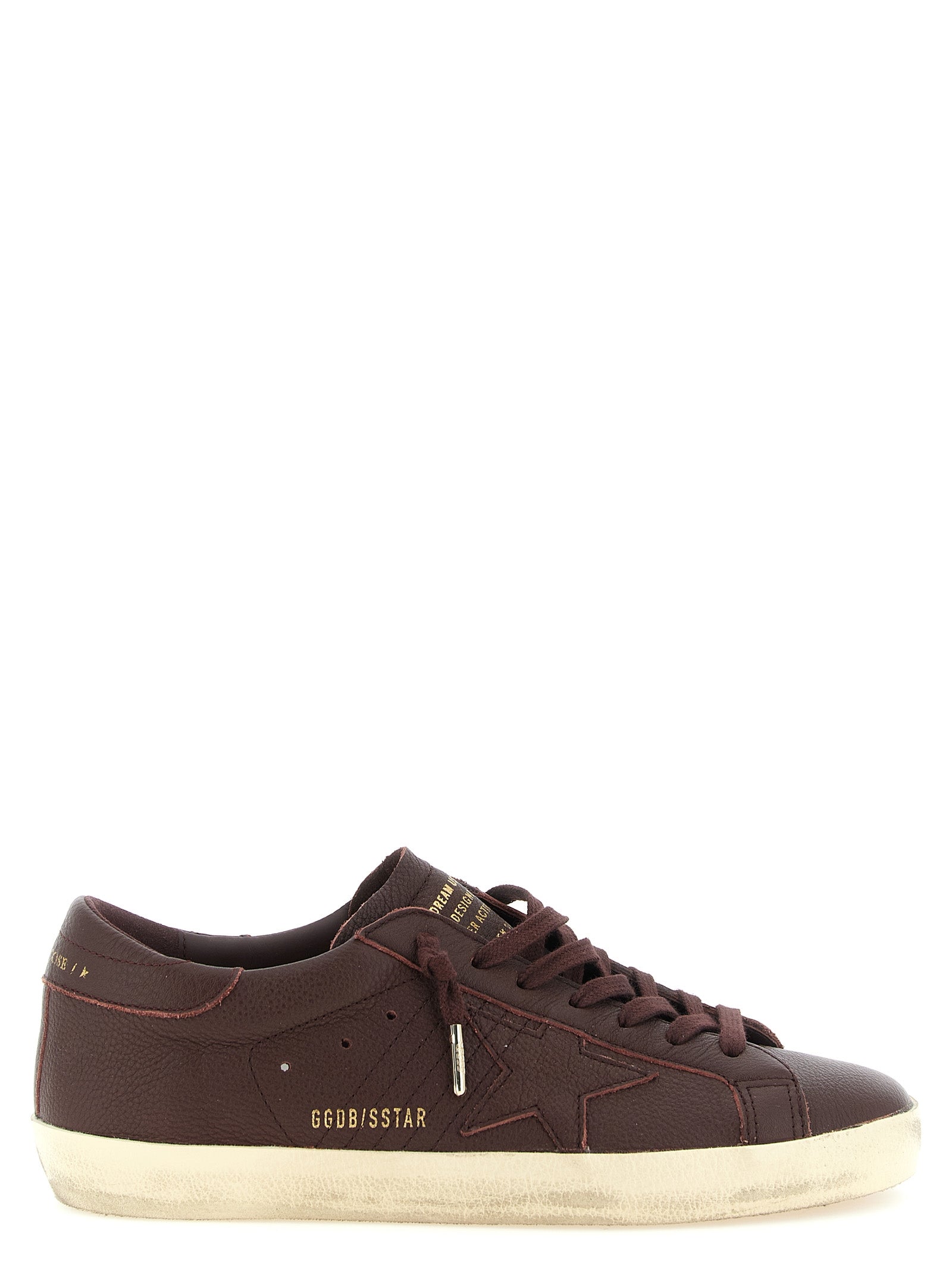 Golden Goose Bordeaux Cowhide Low Top Men's Sneakers