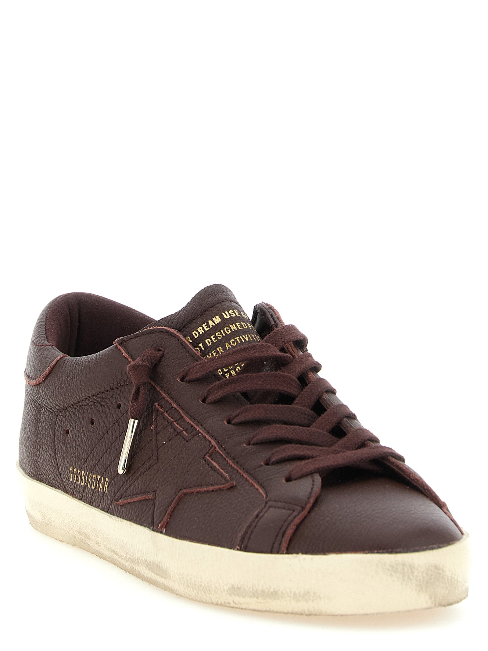 Golden Goose Bordeaux Cowhide Low Top Men's Sneakers