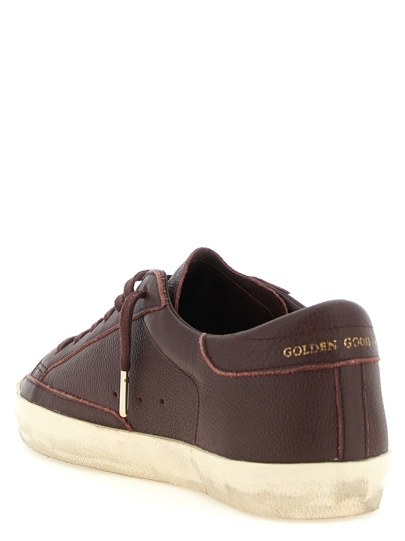 Golden Goose Bordeaux Cowhide Low Top Men's Sneakers