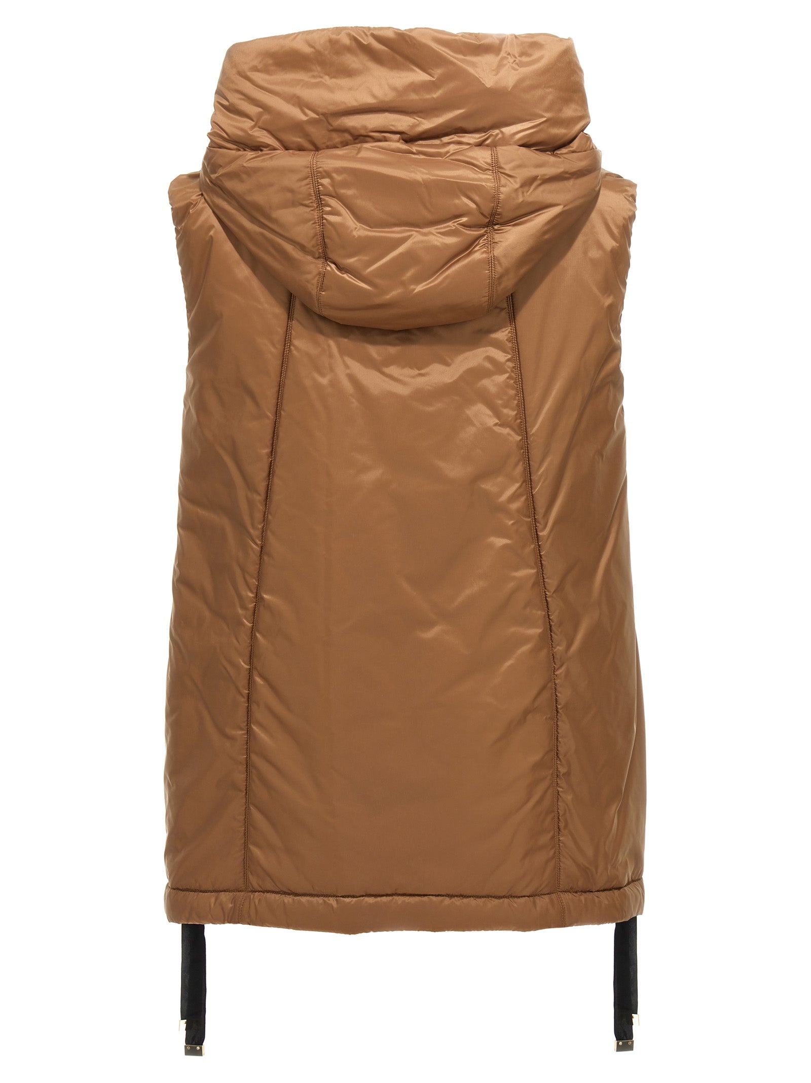 Max Mara Brown Polyester Sleeveless Women's Jacket
