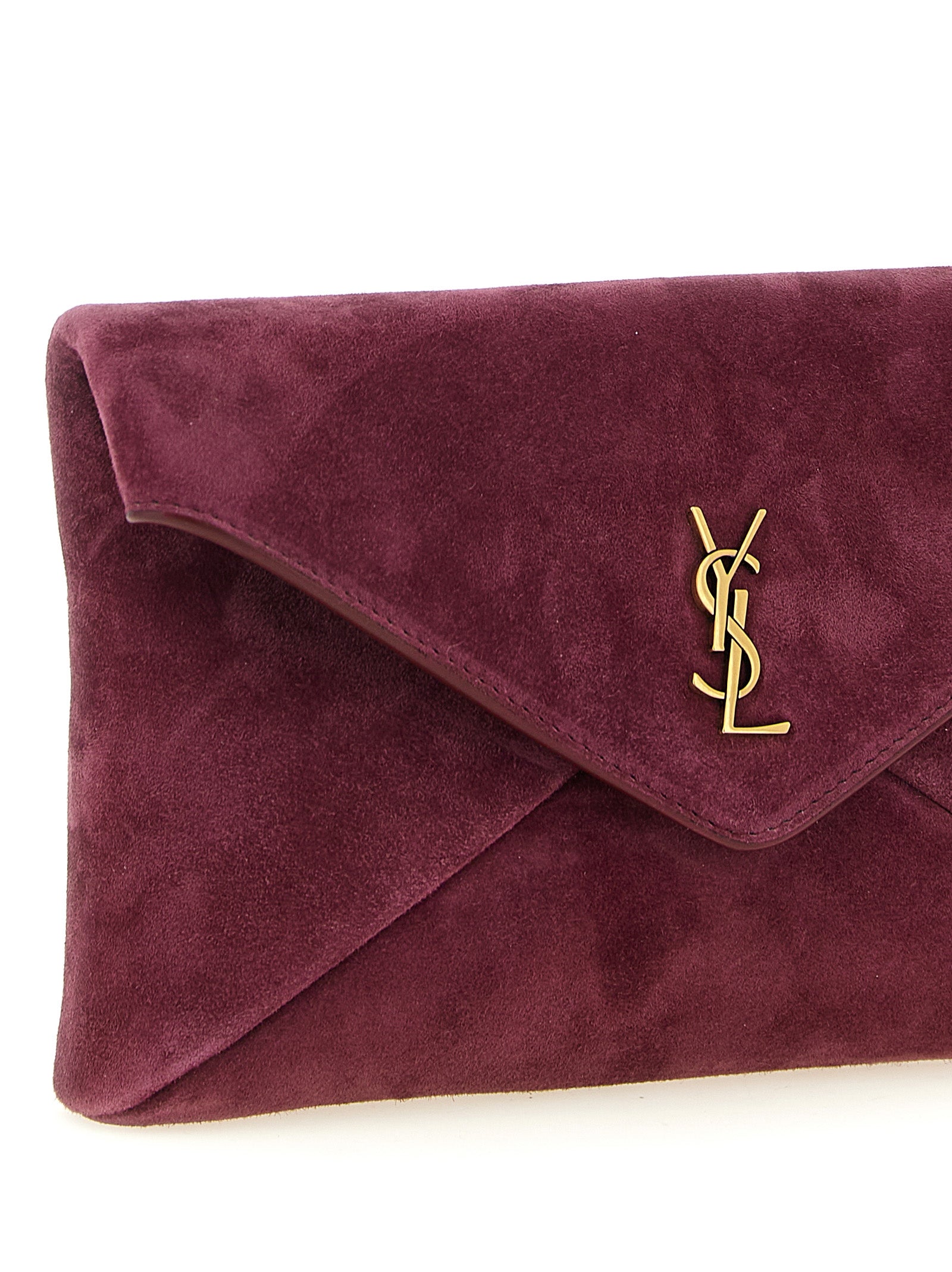 Saint Laurent Bordeaux Calfskin Crossbody Women's Bag
