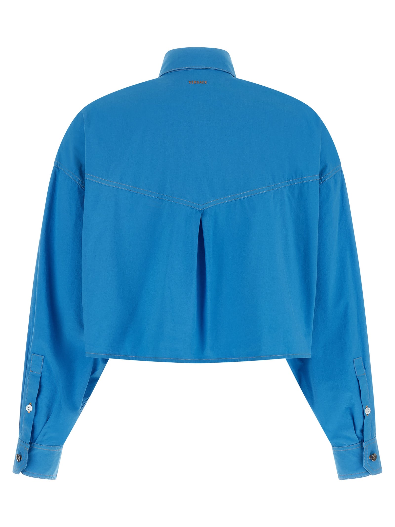 Versace Blue Cotton Women's Blouse