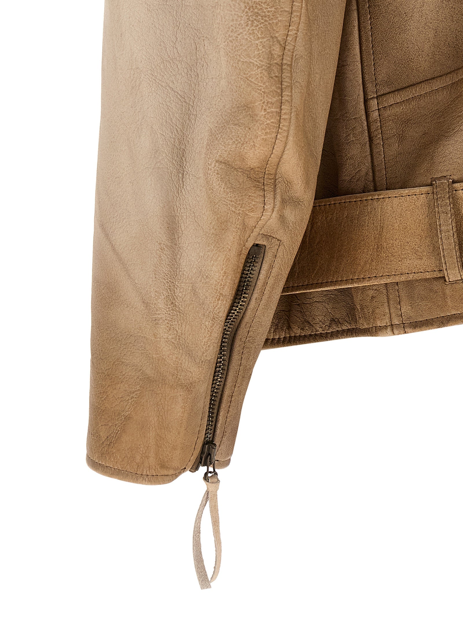 Golden Goose Beige Buffalo Leather Leather Men's Jacket