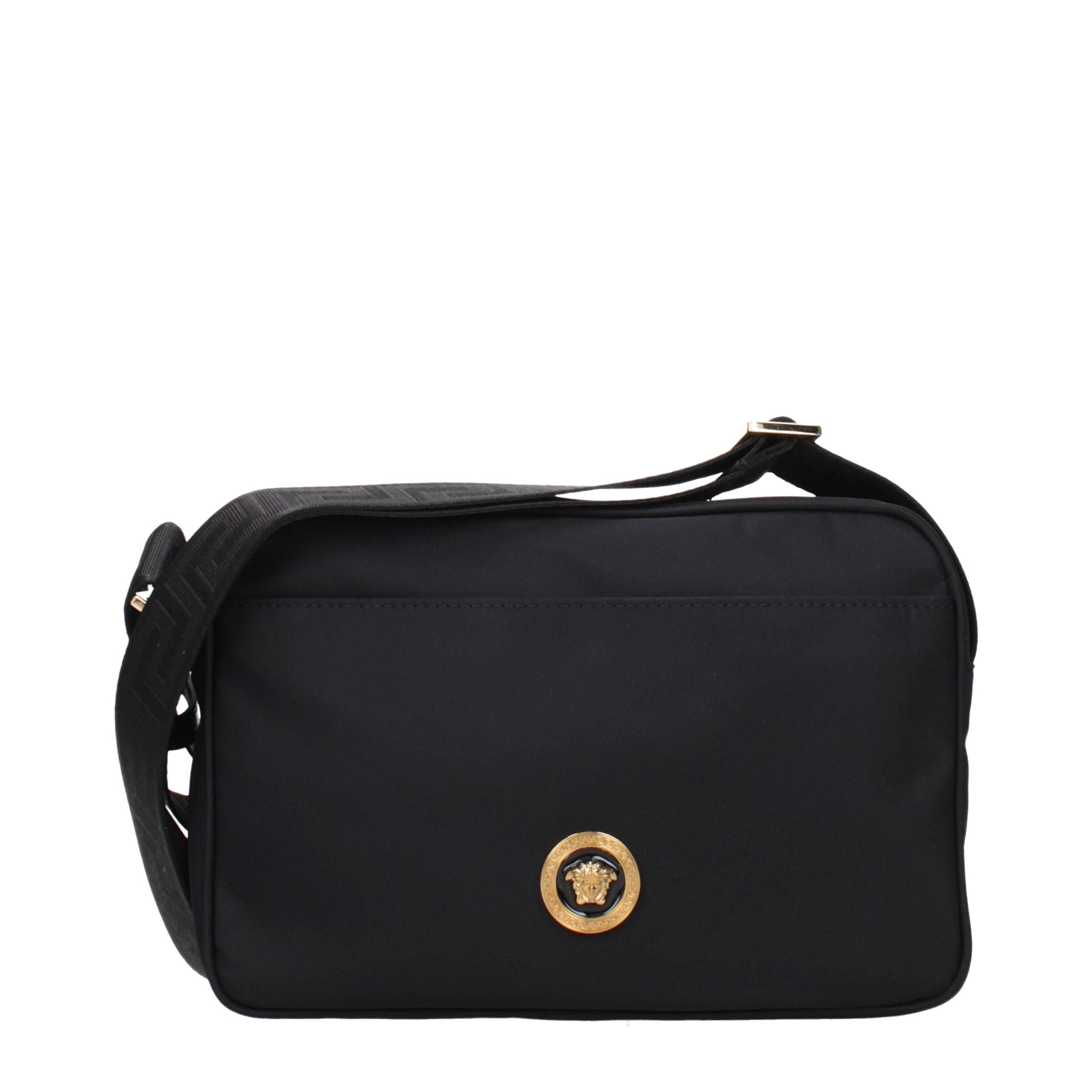 Versace Black Fabric Crossbody Men's Bag